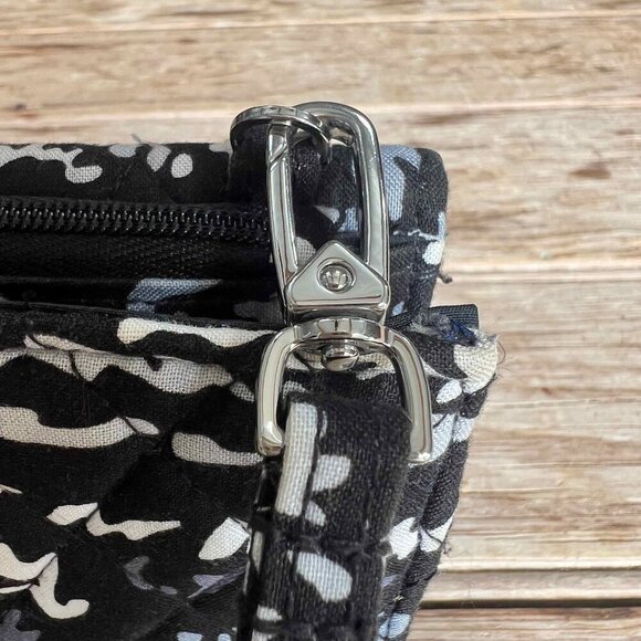 Vera Bradley Paisley Noir Trifold Wallet Snap Closure Clean Wristlet mulberryfou - Picture 7 of 14